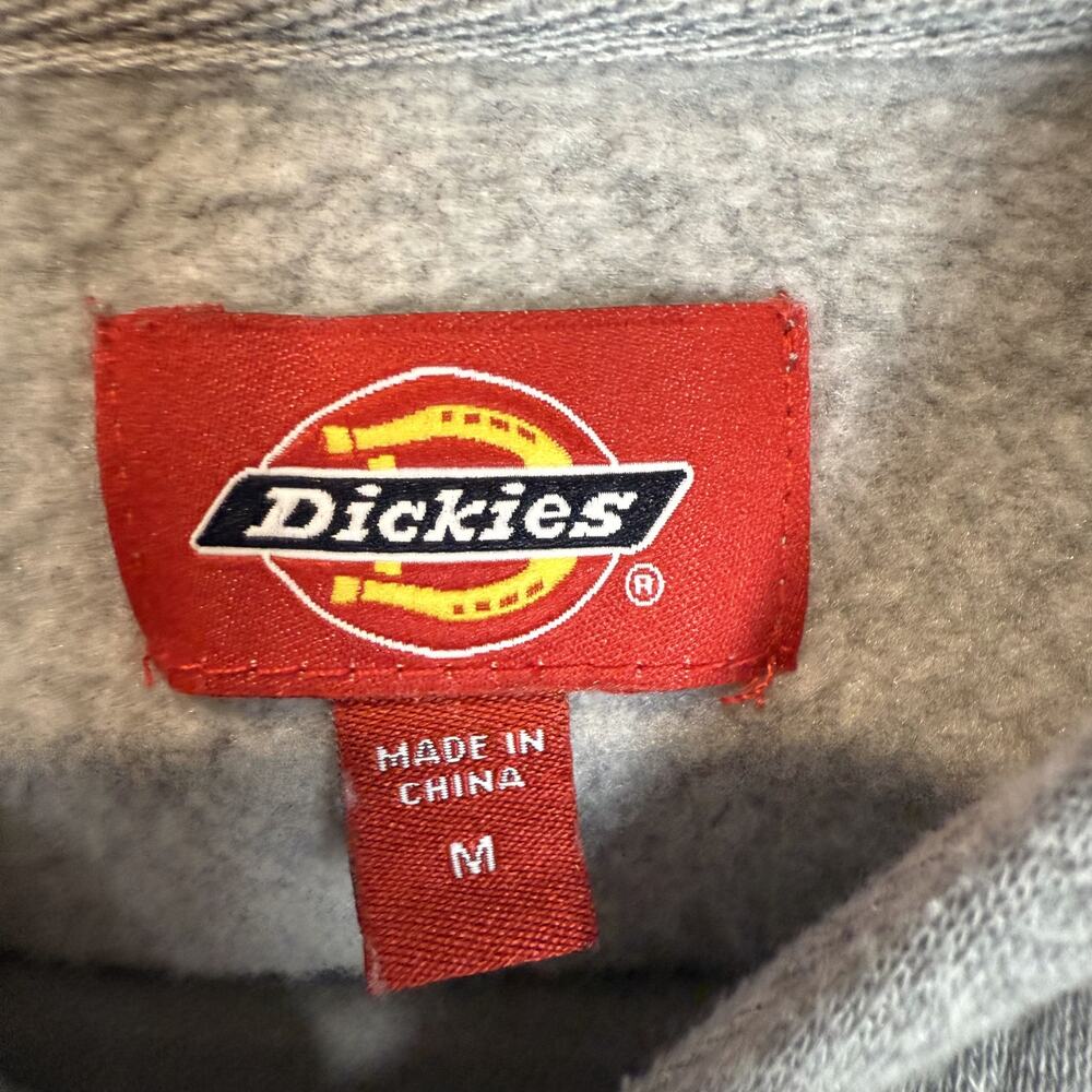 Dickies Hoodie Women Medium Gray Graphic Fleece Lined Long Sleeve Drawstring - Picture 7 of 12